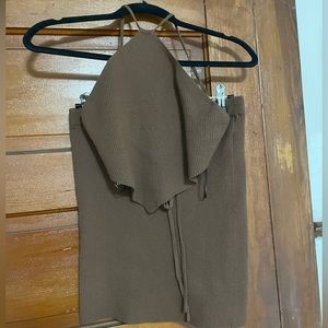 Brown boutique set size small nwt never worn or washed